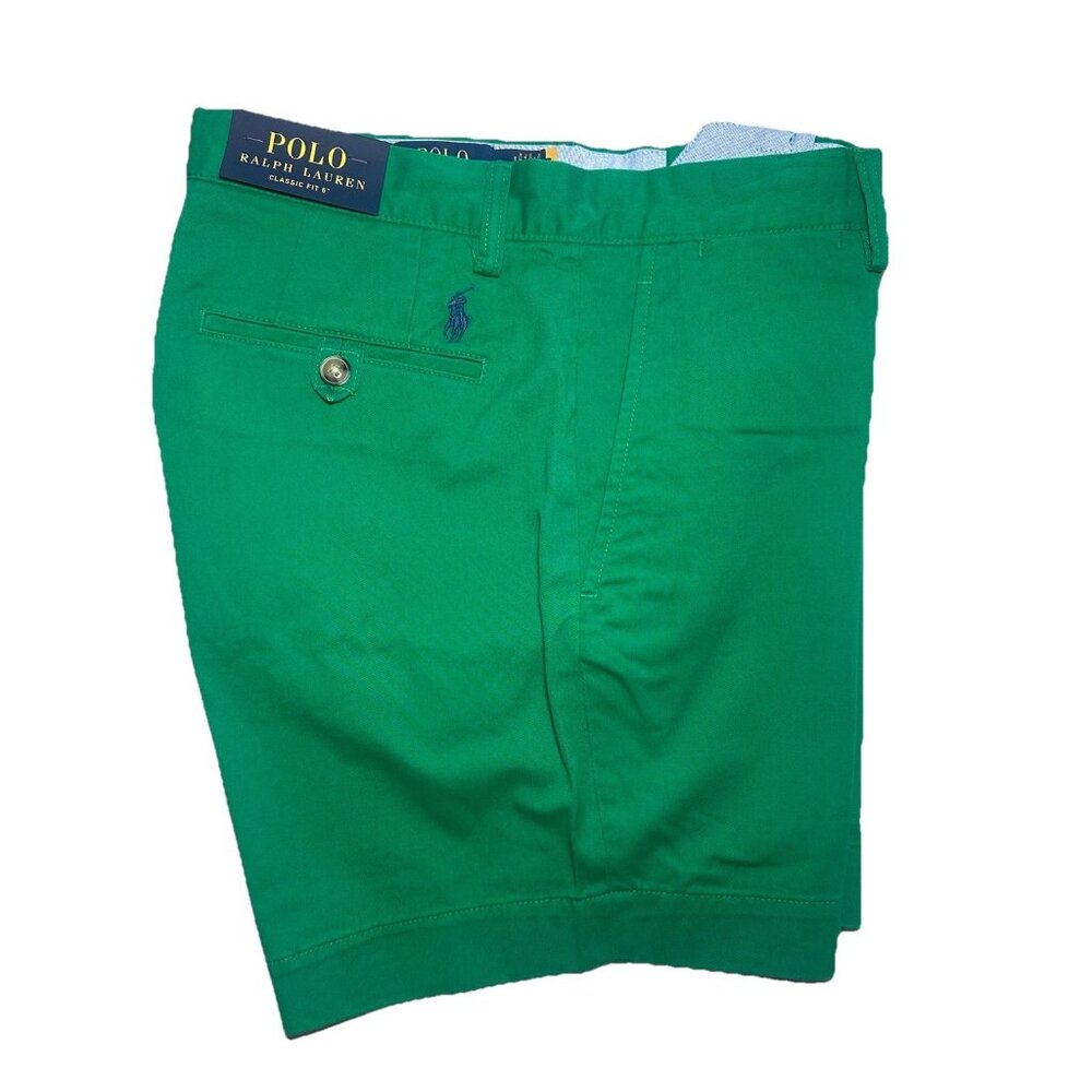 Polo Ralph Lauren Mens Size 35 Billiard Green Classic Fit 6" Stretch Chino Short